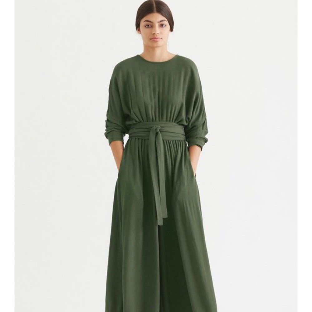 BLACK CRANE wool blend wide leg jumper jumpsuit